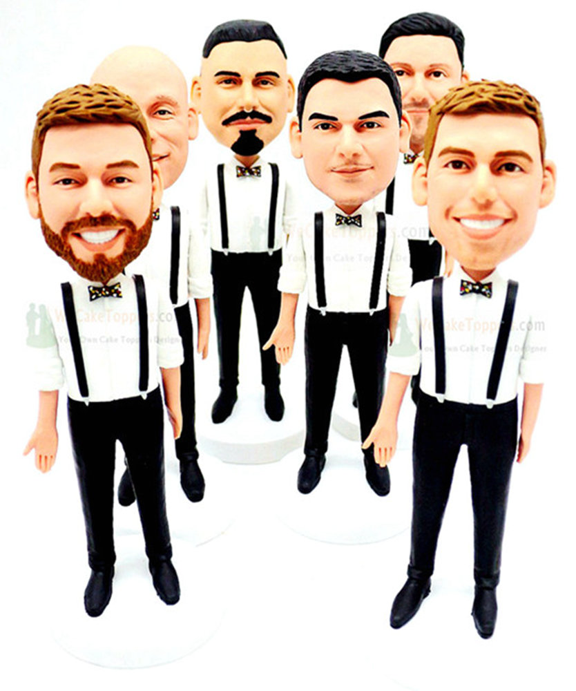 Groomsmen Custom bobble heads for groomsmen bobbleheads 1-20 sets